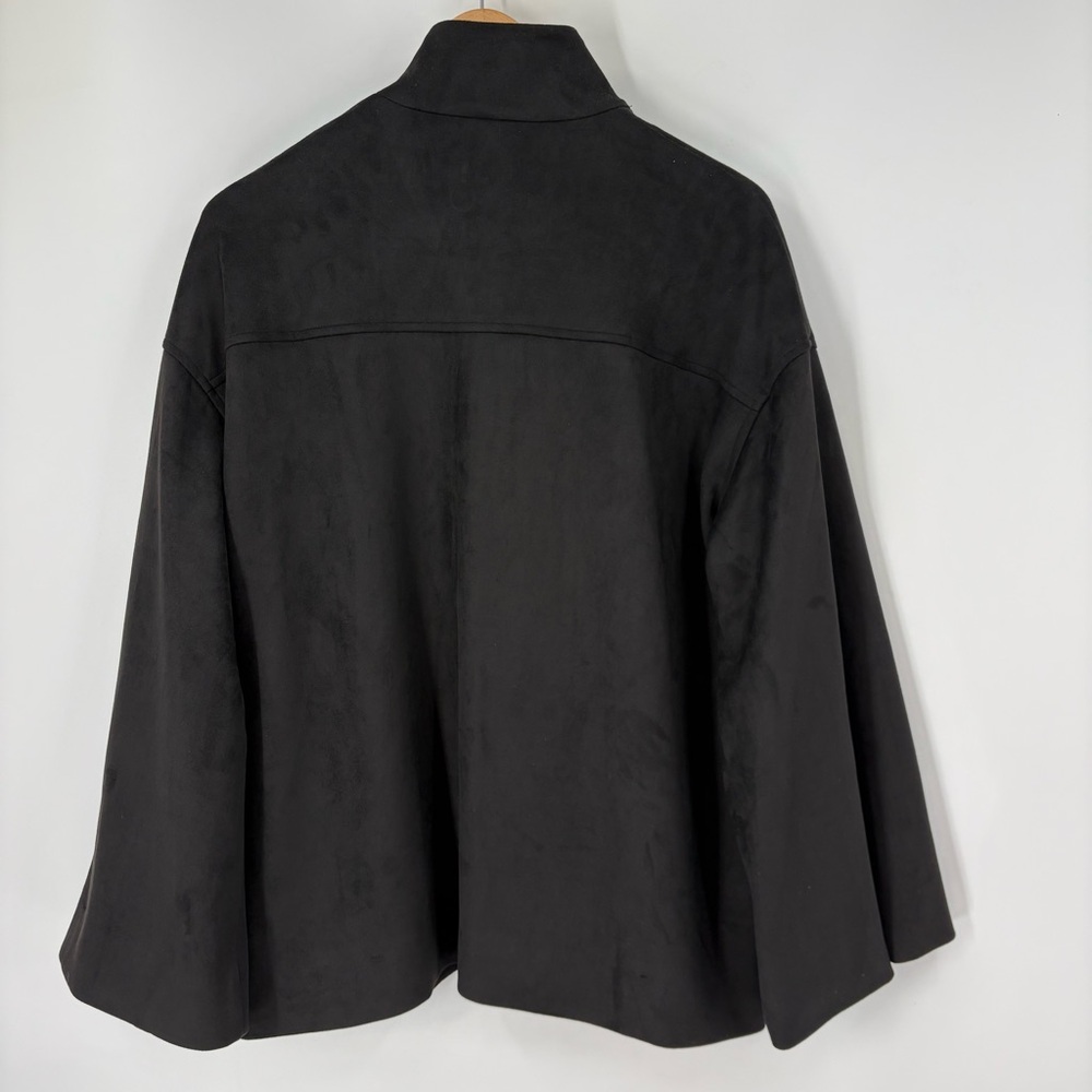Tuckernuck Marant Fringe Faux Suede Black Shirt Jacket Size Medium - Picture 6 of 7